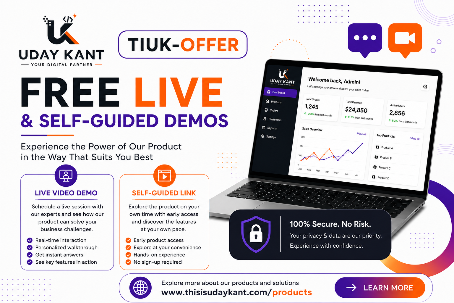 Experience Our Software with Free Live Video Demos & Self-Guided Product Tours